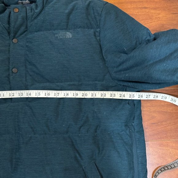THE NORTH FACE Eros 550 Pullover Puffer Men's Jacket Size XL Goose Down Blue - Picture 9 of 13